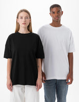 Unisex Oversized Heavy T schwarz Bio-Baumwolle bedrucken