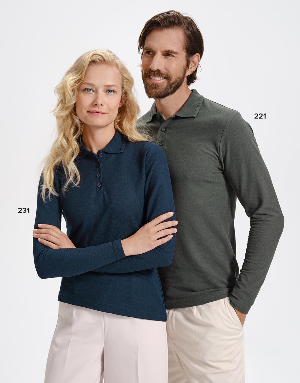 Women Pique Polo LS 231